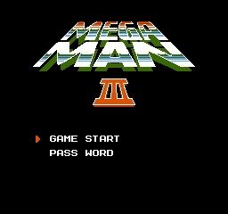 Mega Man 3 Title Screen